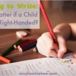 Should you try to make your child use her right hand when she begins learning to write? What if your child doesn't have a dominant hand when entering kindergarten? We're answering your questions and offering a FREE personalized name writing practice sheet.