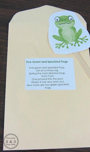 five-green-frogs- teaching 2 and 3 year olds