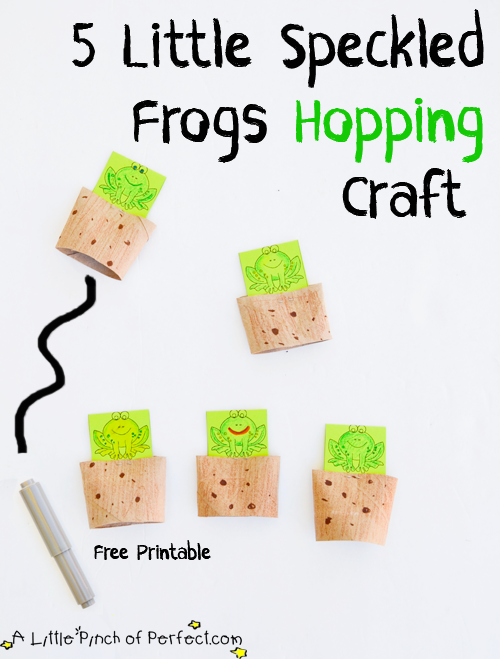 5 little speckled frogs hopping activity a little pinch of perfect