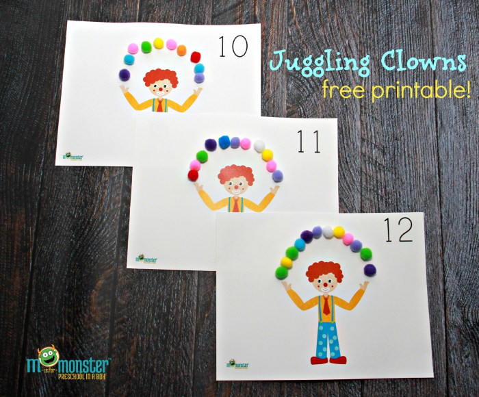 counting activity circus