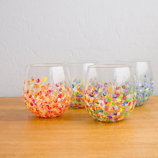 diy colorful hand-dotted tumblers popsugar