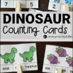 Dinosaur counting cards