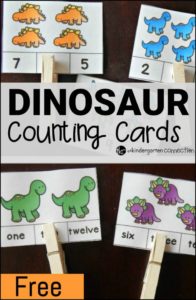 Dinosaur Counting Cards
