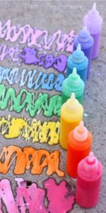 Erupting Rainbow Sidewalk Chalk Paint