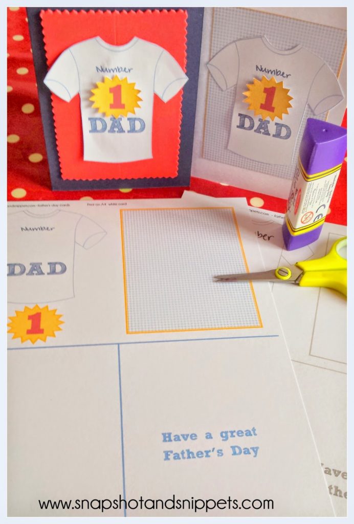 printable father's day cards snapshots and snippets