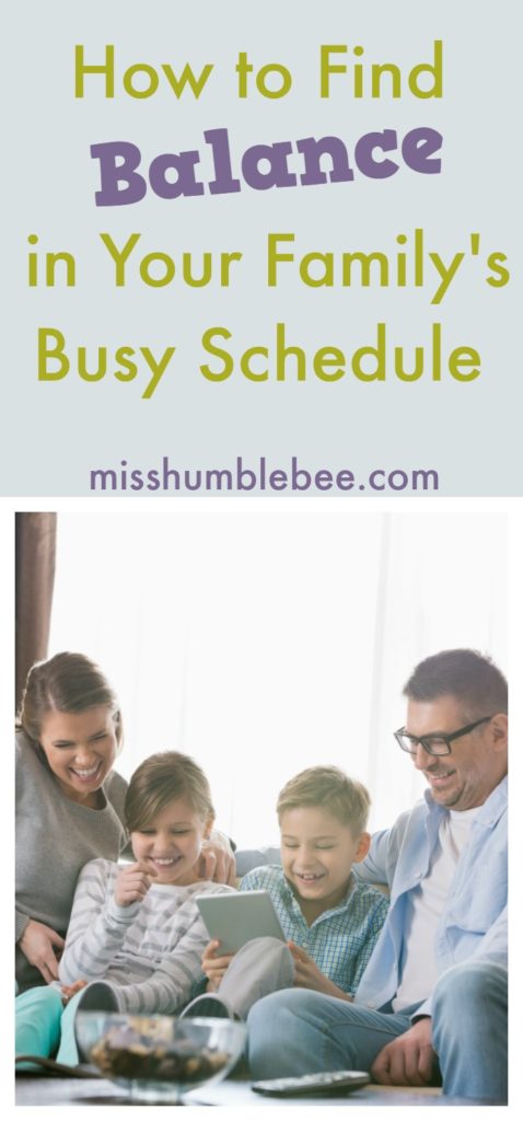 Do you find your family with more activities on your schedule than there are hours in the day? You CAN find balance with these step-by-step tips.