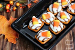 Candy Corn Pretzel Melts