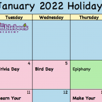 January Holiday Calendar