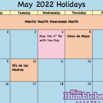 May Holiday Calendar