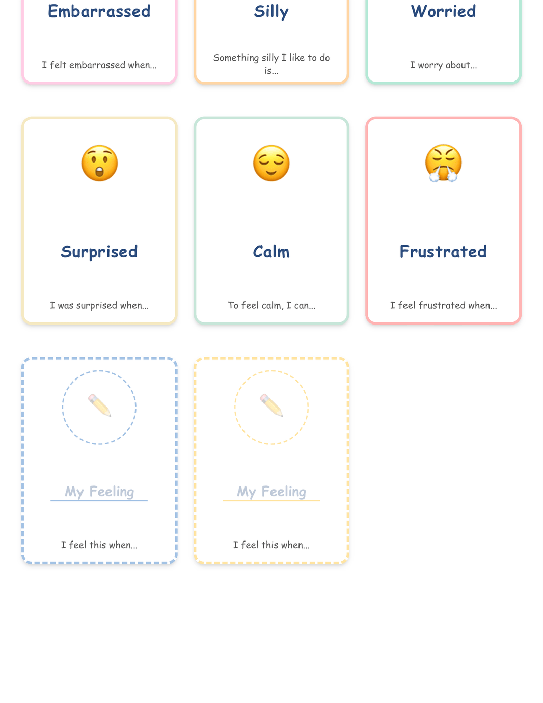 Kids - Emotion Cards