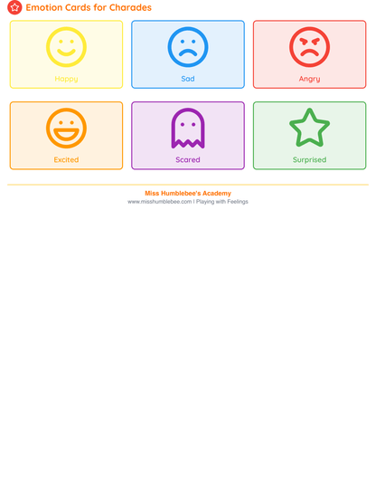 Kids - Feelings Charades Game