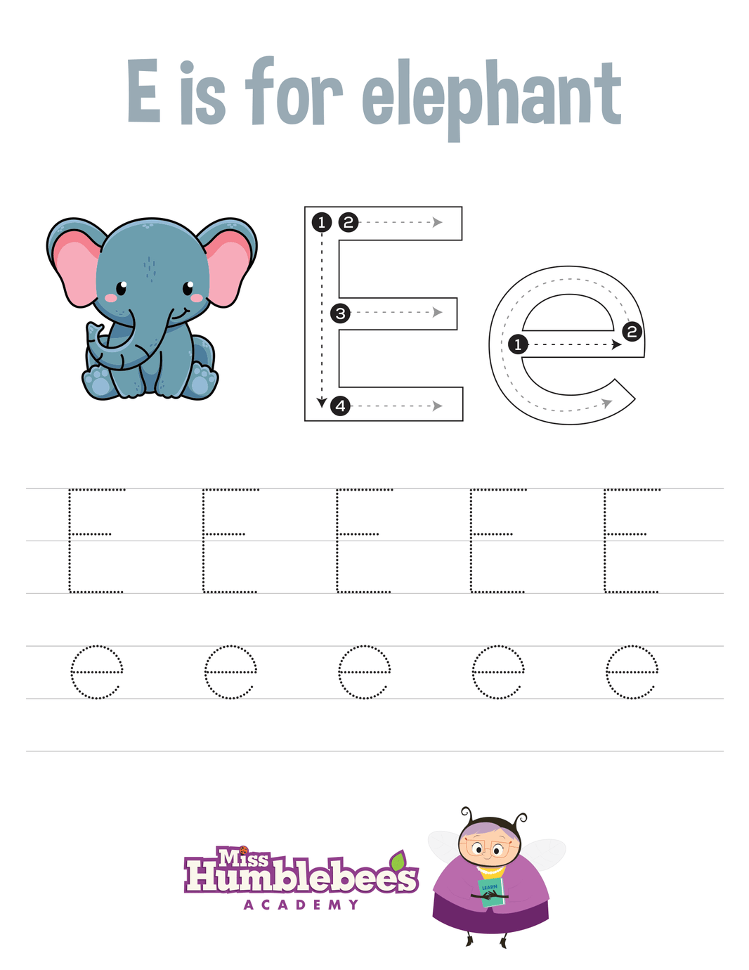 Copy of Letter E Tracing