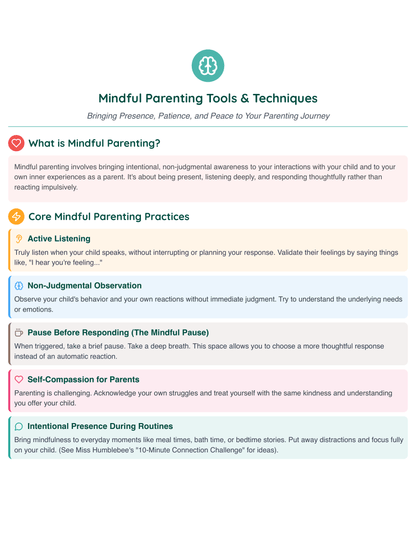 Parents - Mindful Parenting Tools  Techniques