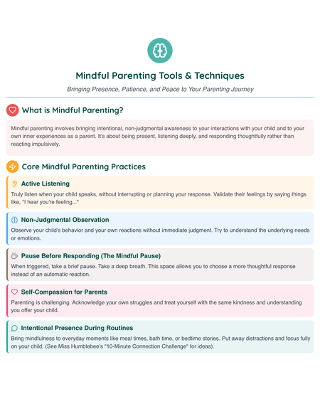 Parents - Mindful Parenting Tools  Techniques