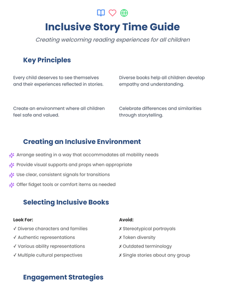 Educators - Inclusive Story Time Guide