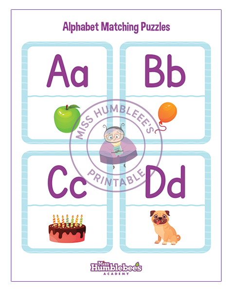 Alphabet Matching Puzzles - ABCD