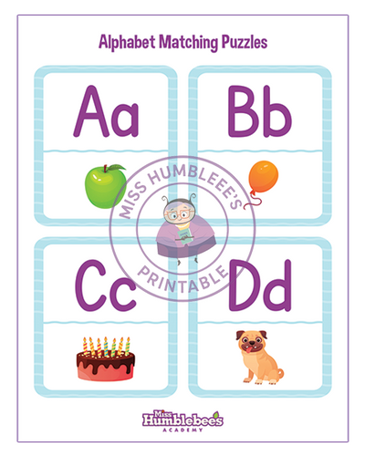 Alphabet Matching Puzzles - ABCD
