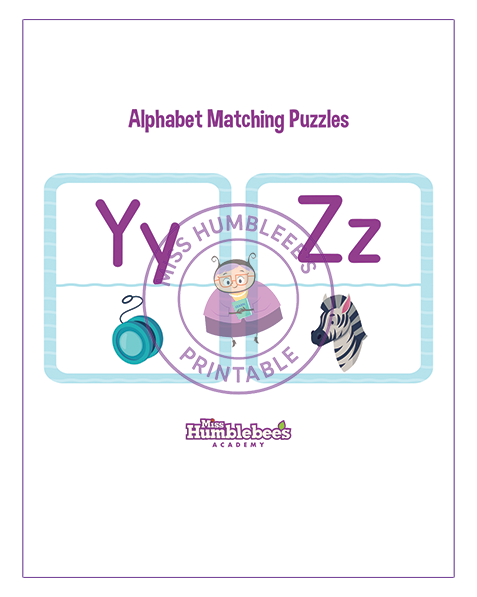 Alphabet Matching Puzzles - YZ
