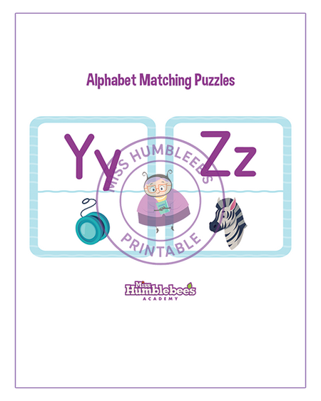 Alphabet Matching Puzzles - YZ