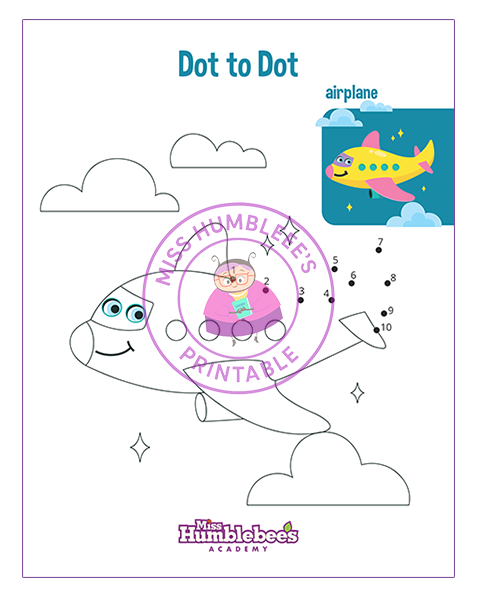 Dot to dot - airplane