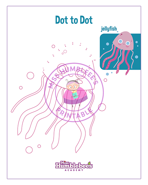 Dot to dot - jellyfish