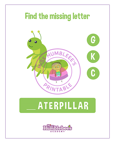 Find the missing letter - Caterpillar