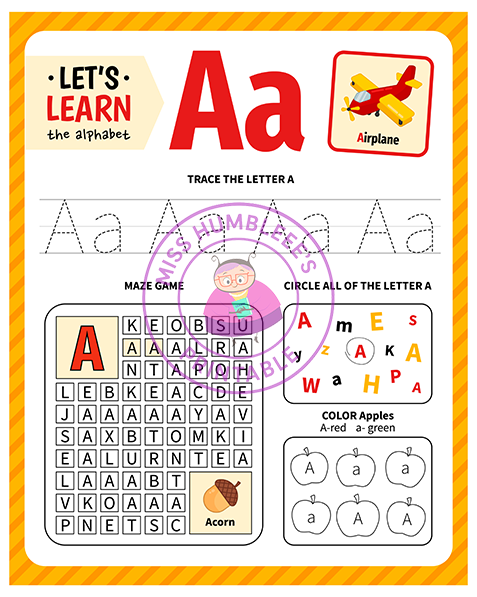 Letter Activity A
