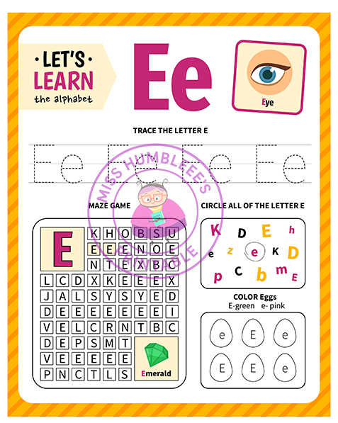 Letter Activity E