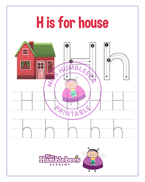 Letter H Tracing