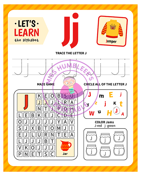 Letter Activity J