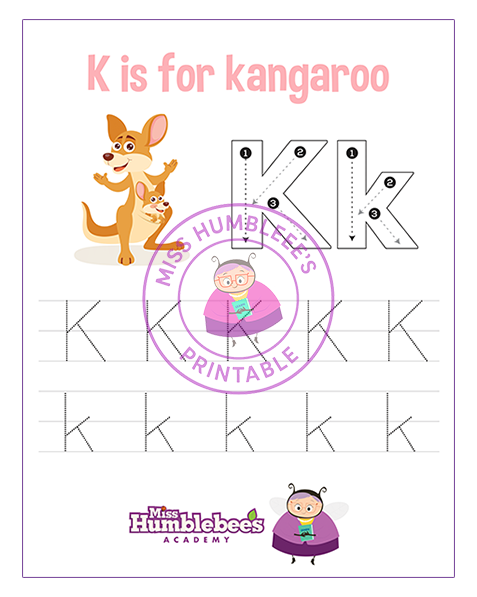 Letter K Tracing