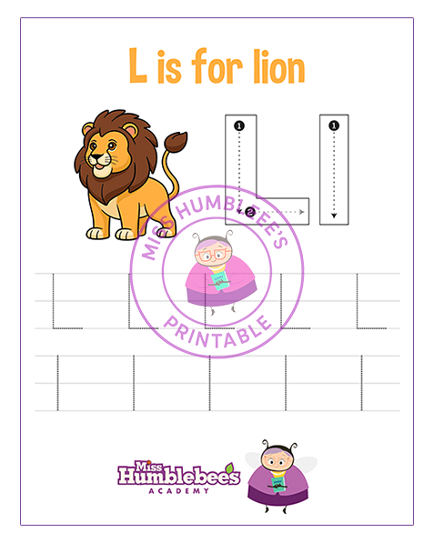 Letter L Tracing