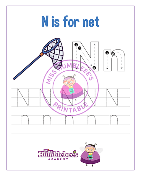 Letter N Tracing
