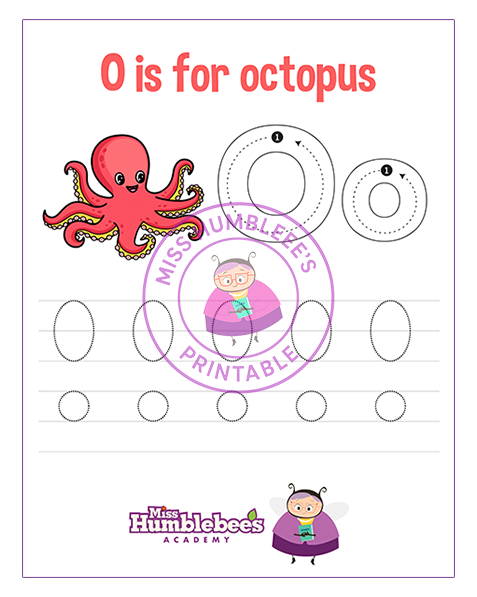 Letter O Tracing