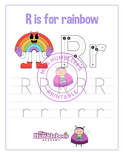 Letter R Tracing