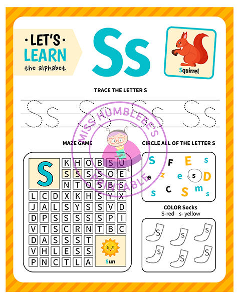 Letter Activity S