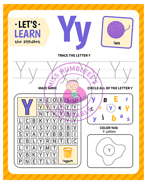 Letter Activity Y