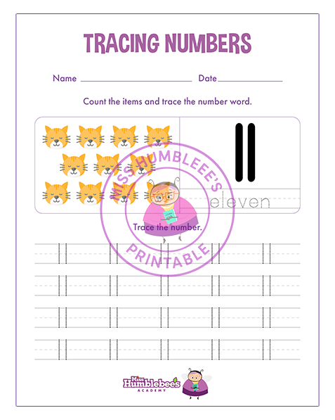 Number 11 Tracing