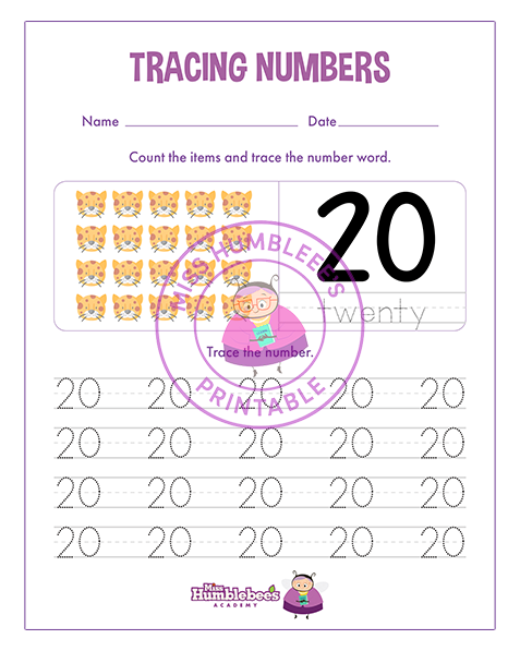 Number 20 Tracing