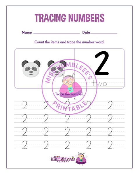 Number 2 Tracing