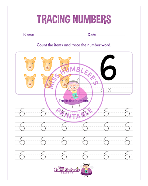 Number 6 Tracing