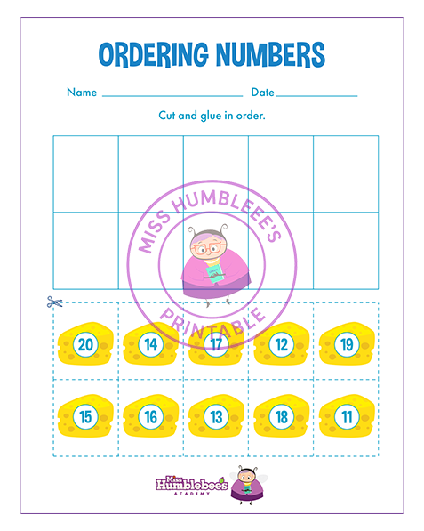 Ordering Numbers Cut and Glue 1