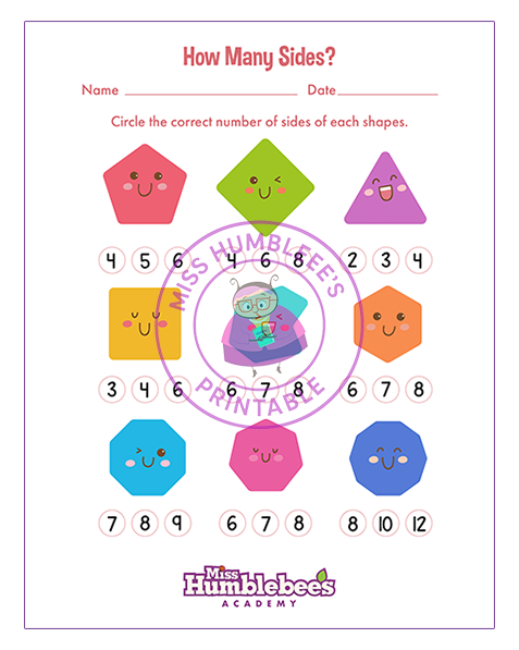 Shapes Number of Sides