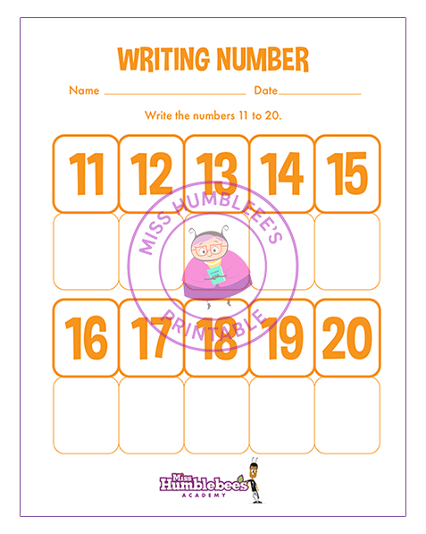 Writing Numbers 11-20