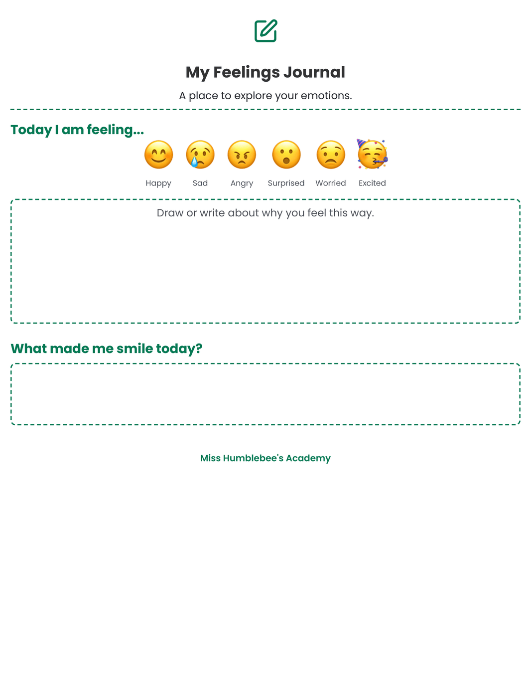 Kids - My Feelings Journal