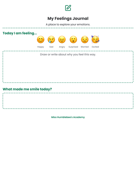 Kids - My Feelings Journal