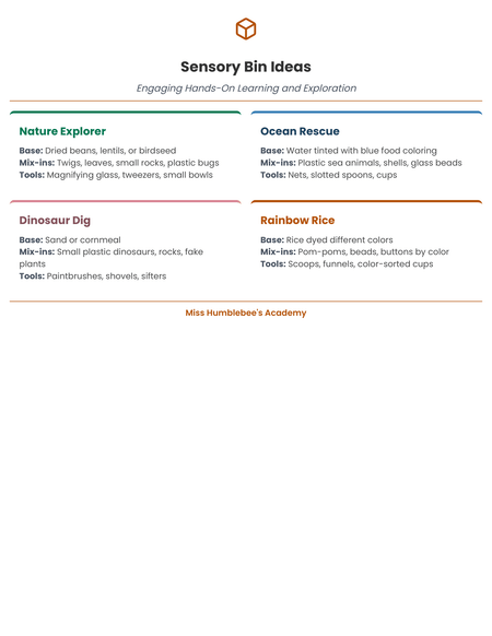 Educators - Sensory Bin Ideas