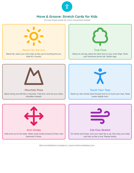 Kids - Printable Stretch Cards