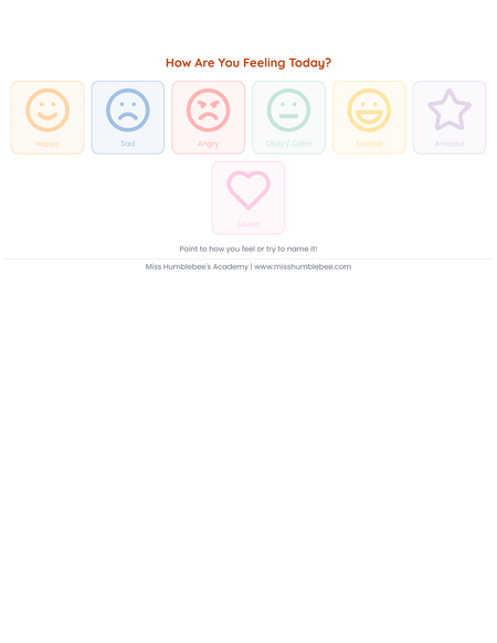 Kids - My Feelings Chart