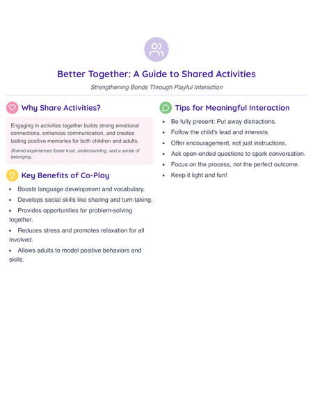 Parents - Shared Activities Guide